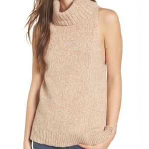 Madewell Marled Sleeveless Turtleneck Sweater
